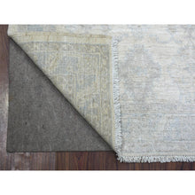 Load image into Gallery viewer, 3&#39;1&quot;x4&#39;10&quot; Ivory Pure Wool Natural Dyes Hand Knotted, Stone Wash Peshawar With Karajeh Design Oriental Rug FWR432594