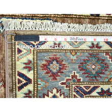 Load image into Gallery viewer, 2&#39;8&quot;x8&#39;6&quot; Walnut Brown Afghan Super Kazak, Hand Knotted, Ghazni Wool, Densely Woven, Natural Dyes Runner Oriental Rug FWR432744