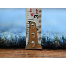 Load image into Gallery viewer, 8&#39;4&quot;x9&#39;4&quot; Denim Blue Hand Knotted Boujaad Soft And Shiny Wool, Moroccan Berber With Criss Cross Pattern, Natural Dyes, Oriental Rug FWR432960