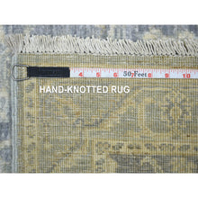 Load image into Gallery viewer, 2&#39;9&quot;x11&#39;5&quot; Stone Gray Extra Soft Wool Hand Knotted, Fine Peshawar With All Over Design Densely Woven, Runner Oriental Rug FWR433212