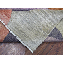 Load image into Gallery viewer, 9&#39;1&quot;x12&#39; Colorful, The Circles, Densely Woven, Hand Knotted, Natural Dyes, Soft and Shiny Wool Oriental Rug FWR433572