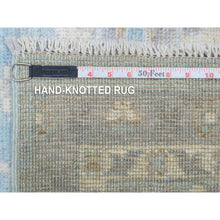 Load image into Gallery viewer, 8&#39;x9&#39;8&quot; Light Blue, Soft And Velvety Wool Hand Knotted, Afghan Angora Oushak With Branch And Flower Design Natural Dyes, Oriental Rug FWR433716