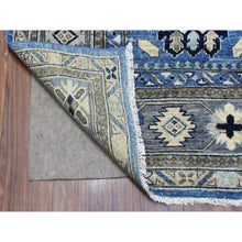 Load image into Gallery viewer, 8&#39;1&quot;x9&#39;9&quot; Light Blue, Organic Wool Hand Knotted, Afghan Ersari With Large Elements Design Natural Dyes, Oriental Rug FWR433866