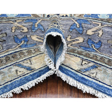 Load image into Gallery viewer, 8&#39;1&quot;x9&#39;9&quot; Light Blue, Organic Wool Hand Knotted, Afghan Ersari With Large Elements Design Natural Dyes, Oriental Rug FWR433866