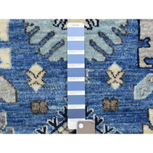 Load image into Gallery viewer, 8&#39;1&quot;x9&#39;9&quot; Light Blue, Organic Wool Hand Knotted, Afghan Ersari With Large Elements Design Natural Dyes, Oriental Rug FWR433866