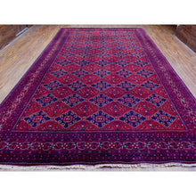 Load image into Gallery viewer, 9&#39;10&quot;x16&#39; Deep And Saturated Red, Afghan Khamyab With Tribal Medallions Design, Organic Wool Hand Knotted, Oversized Oriental Rug FWR433962