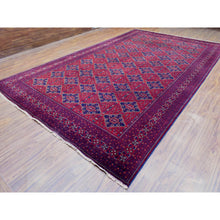 Load image into Gallery viewer, 9&#39;10&quot;x16&#39; Deep And Saturated Red, Afghan Khamyab With Tribal Medallions Design, Organic Wool Hand Knotted, Oversized Oriental Rug FWR433962