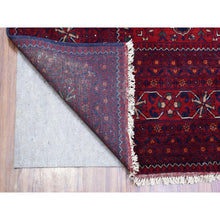 Load image into Gallery viewer, 9&#39;10&quot;x16&#39; Deep And Saturated Red, Afghan Khamyab With Tribal Medallions Design, Organic Wool Hand Knotted, Oversized Oriental Rug FWR433962