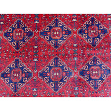 Load image into Gallery viewer, 9&#39;10&quot;x16&#39; Deep And Saturated Red, Afghan Khamyab With Tribal Medallions Design, Organic Wool Hand Knotted, Oversized Oriental Rug FWR433962
