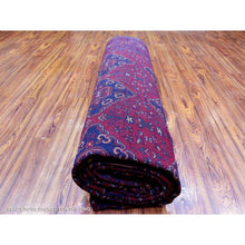 Load image into Gallery viewer, 9&#39;10&quot;x16&#39; Deep And Saturated Red, Afghan Khamyab With Tribal Medallions Design, Organic Wool Hand Knotted, Oversized Oriental Rug FWR433962