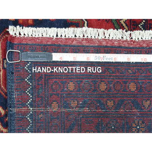 9'10"x16' Deep And Saturated Red, Afghan Khamyab With Tribal Medallions Design, Organic Wool Hand Knotted, Oversized Oriental Rug FWR433962