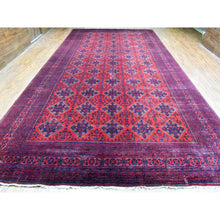 Load image into Gallery viewer, 10&#39;x19&#39;2&quot; Deep And Saturated Red, Hand Knotted Afghan Khamyab With Tribal Medallions, Extra Soft Wool, Oversized Oriental Rug FWR433968