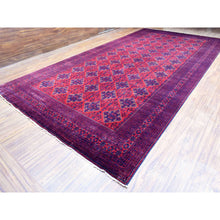 Load image into Gallery viewer, 10&#39;x19&#39;2&quot; Deep And Saturated Red, Hand Knotted Afghan Khamyab With Tribal Medallions, Extra Soft Wool, Oversized Oriental Rug FWR433968