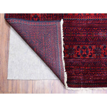 Load image into Gallery viewer, 10&#39;x19&#39;2&quot; Deep And Saturated Red, Hand Knotted Afghan Khamyab With Tribal Medallions, Extra Soft Wool, Oversized Oriental Rug FWR433968