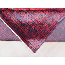 Load image into Gallery viewer, 10&#39;x19&#39;2&quot; Deep And Saturated Red, Hand Knotted Afghan Khamyab With Tribal Medallions, Extra Soft Wool, Oversized Oriental Rug FWR433968