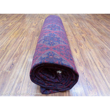 Load image into Gallery viewer, 10&#39;x19&#39;2&quot; Deep And Saturated Red, Hand Knotted Afghan Khamyab With Tribal Medallions, Extra Soft Wool, Oversized Oriental Rug FWR433968