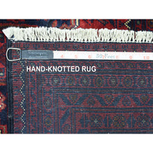 Load image into Gallery viewer, 10&#39;x19&#39;2&quot; Deep And Saturated Red, Hand Knotted Afghan Khamyab With Tribal Medallions, Extra Soft Wool, Oversized Oriental Rug FWR433968