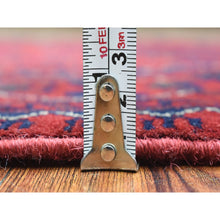 Load image into Gallery viewer, 2&#39;10&quot;x10&#39; Deep And Saturated Red, Soft And Shiny Wool Hand Knotted, Afghan Khamyab With Tribal Medallion Design, Runner Oriental Rug FWR434028