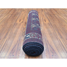 Load image into Gallery viewer, 3&#39;x12&#39;5&quot; Deep and Saturated Red, Afghan Khamyab with Geometric Design, Soft and Velvety Wool Hand Knotted, Wide Runner Oriental Rug FWR434040