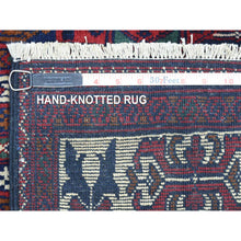 Load image into Gallery viewer, 3&#39;x12&#39;5&quot; Deep And Saturated Red, Afghan Khamyab With Geometric Design, Soft And Velvety Wool Hand Knotted, Wide Runner Oriental Rug FWR434040