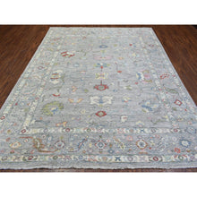 Load image into Gallery viewer, 8&#39;1&quot;x10&#39;1&quot; Light Gray, Hand Knotted Afghan Angora Oushak, Natural Dyes Soft Wool, Oriental Rug FWR434094