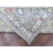 Load image into Gallery viewer, 8&#39;1&quot;x10&#39;1&quot; Light Gray, Hand Knotted Afghan Angora Oushak, Natural Dyes Soft Wool, Oriental Rug FWR434094