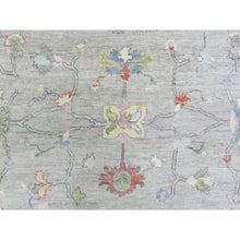 Load image into Gallery viewer, 8&#39;1&quot;x10&#39;1&quot; Light Gray, Hand Knotted Afghan Angora Oushak, Natural Dyes Soft Wool, Oriental Rug FWR434094