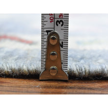 Load image into Gallery viewer, 8&#39;x10&#39;7&quot; Light Gray, Afghan Angora Oushak With All Over Colorful Flowers Natural Dyes, Pure Wool Hand Knotted, Oriental Rug FWR434292