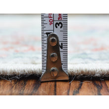 Load image into Gallery viewer, 3&#39;x12&#39;1&quot; Gray, Hand Knotted Anatolian Village Inspired Geometric Design, Natural Wool, Runner Oriental Rug FWR434460