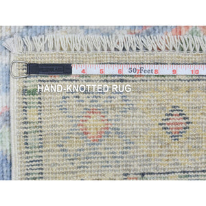 3'x12'1" Gray, Hand Knotted Anatolian Village Inspired Geometric Design, Natural Wool, Runner Oriental Rug FWR434460