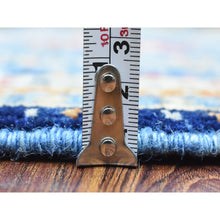Load image into Gallery viewer, 4&#39;x5&#39;10&quot; Light Blue, Extra Soft Wool Hand Knotted, Afghan Ersari with Large Elements Design Natural Dyes, Oriental Rug FWR434490