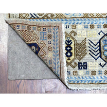 Load image into Gallery viewer, 2&#39;10&quot;x8&#39;4&quot; Light Gray, Hand Knotted Afghan Ersari With Hutchlu Design, Natural Dyes Soft Lush Pile Pure Wool, Runner Oriental Rug FWR434574