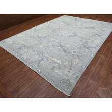 Load image into Gallery viewer, 10&#39;2&quot;x13&#39;10&quot; Gray Extra Soft Wool Afghan Angora Oushak With Flowing And Open Design Natural Dyes Hand Knotted Oriental Rug FWR435132