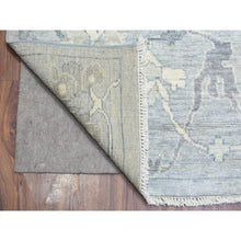 Load image into Gallery viewer, 10&#39;2&quot;x13&#39;10&quot; Gray Extra Soft Wool Afghan Angora Oushak With Flowing And Open Design Natural Dyes Hand Knotted Oriental Rug FWR435132