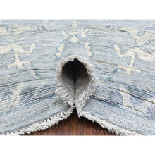Load image into Gallery viewer, 10&#39;2&quot;x13&#39;10&quot; Gray Extra Soft Wool Afghan Angora Oushak With Flowing And Open Design Natural Dyes Hand Knotted Oriental Rug FWR435132
