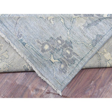 Load image into Gallery viewer, 10&#39;2&quot;x13&#39;10&quot; Gray Extra Soft Wool Afghan Angora Oushak With Flowing And Open Design Natural Dyes Hand Knotted Oriental Rug FWR435132