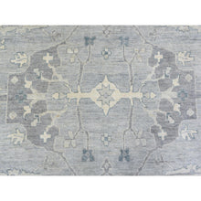 Load image into Gallery viewer, 10&#39;2&quot;x13&#39;10&quot; Gray Extra Soft Wool Afghan Angora Oushak With Flowing And Open Design Natural Dyes Hand Knotted Oriental Rug FWR435132