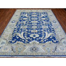 Load image into Gallery viewer, 8&#39;3&quot;x10&#39; Navy Blue, Fine Peshawar With Ziegler Mahal Design, Natural Dyes Dense Weave, Pure Wool Hand Knotted, Oriental Rug FWR435198