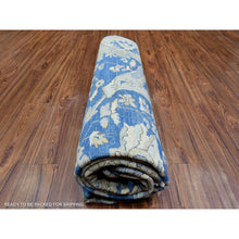 Load image into Gallery viewer, 8&#39;3&quot;x10&#39; Navy Blue, Fine Peshawar With Ziegler Mahal Design, Natural Dyes Dense Weave, Pure Wool Hand Knotted, Oriental Rug FWR435198