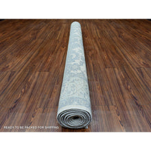Load image into Gallery viewer, 6&#39;1&quot;x9&#39; Ivory, Hand Knotted Fine Peshawar With Heriz Design, Natural Dyes Densely Woven, Soft Organic Wool, Oriental Rug FWR435216