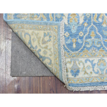 Load image into Gallery viewer, 2&#39;7&quot;x7&#39;7&quot; Light Blue, Fine Peshawar With Ziegler Mahal Design, Natural Dyes Densely Woven, Velvety Wool Hand Knotted, Runner Oriental Rug FWR435228