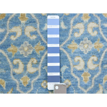 Load image into Gallery viewer, 2&#39;7&quot;x7&#39;7&quot; Light Blue, Fine Peshawar With Ziegler Mahal Design, Natural Dyes Densely Woven, Velvety Wool Hand Knotted, Runner Oriental Rug FWR435228