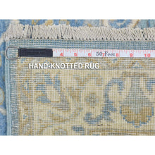 Load image into Gallery viewer, 2&#39;7&quot;x7&#39;7&quot; Light Blue, Fine Peshawar With Ziegler Mahal Design, Natural Dyes Densely Woven, Velvety Wool Hand Knotted, Runner Oriental Rug FWR435228