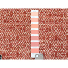 Load image into Gallery viewer, 9&#39;x11&#39;9&quot; Brick Red, Extra Soft Wool Hand Knotted, Fine Peshawar With Intricate Geometric Motifs Dense Weave, Oriental Rug FWR435450