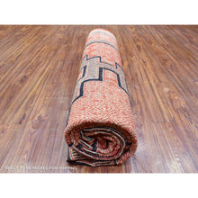 Load image into Gallery viewer, 9&#39;x11&#39;9&quot; Brick Red, Extra Soft Wool Hand Knotted, Fine Peshawar With Intricate Geometric Motifs Dense Weave, Oriental Rug FWR435450