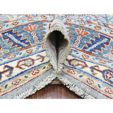 Load image into Gallery viewer, 7&#39;10&quot;x9&#39;6&quot; Light Gray, Afghan Ersari With Large Tribal Medallions, Natural Dyes Soft Lush Pile, Soft And Shiny Wool Hand Knotted, Oriental Rug FWR435462