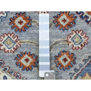 7'10"x9'6" Light Gray, Afghan Ersari With Large Tribal Medallions, Natural Dyes Soft Lush Pile, Soft And Shiny Wool Hand Knotted, Oriental Rug FWR435462