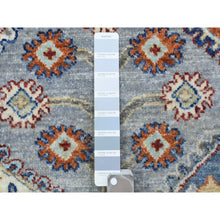 Load image into Gallery viewer, 7&#39;10&quot;x9&#39;6&quot; Light Gray, Afghan Ersari With Large Tribal Medallions, Natural Dyes Soft Lush Pile, Soft And Shiny Wool Hand Knotted, Oriental Rug FWR435462