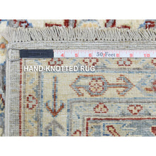 Load image into Gallery viewer, 7&#39;10&quot;x9&#39;6&quot; Light Gray, Afghan Ersari With Large Tribal Medallions, Natural Dyes Soft Lush Pile, Soft And Shiny Wool Hand Knotted, Oriental Rug FWR435462