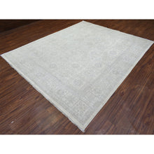 Load image into Gallery viewer, 8&#39;2&quot;x9&#39;10&quot; Ivory, White Wash Peshawar With Khotan Design Natural Dyes, Soft And Velvety Wool Hand Knotted, Oriental Rug FWR435474